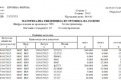 Материјална евиденција во трговија на големо